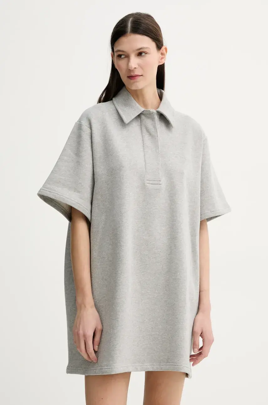 Bavlnené šaty Stand Studio Kennedi šedá farba, mini, oversize, 66457-8505