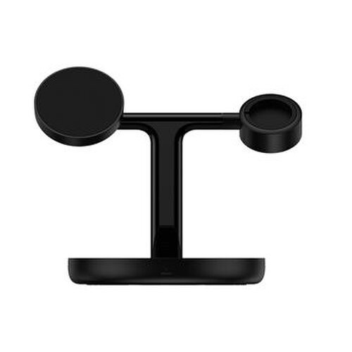 Baseus WXTE000101 Swan 3v1 Bezdrátový Magnetický Nabíjecí Stojánek 15W Black (Pošk. Balení)