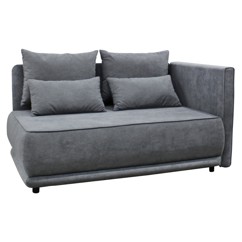 KONDELA Liami P rozkladacia pohovka s úložným priestorom sivá