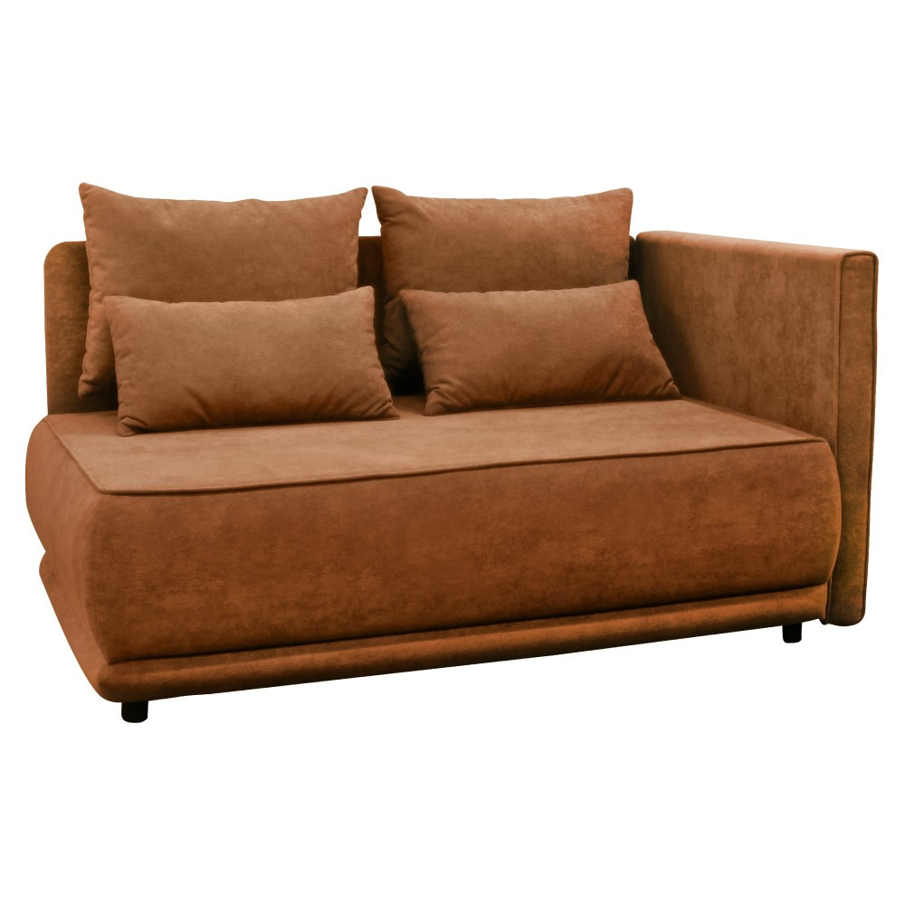 KONDELA Liami P rozkladacia pohovka s úložným priestorom terakota