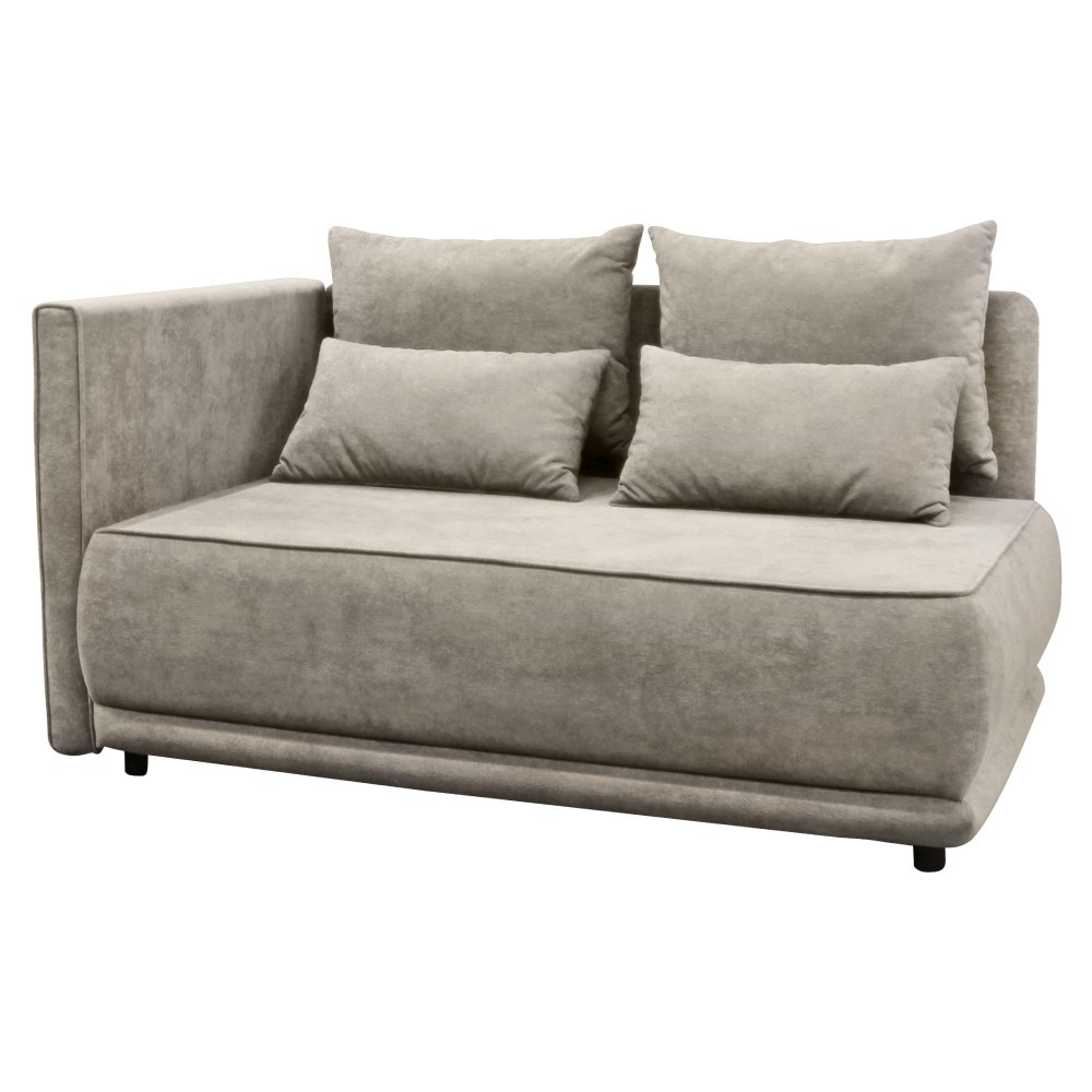 KONDELA Liami L rozkladacia pohovka s úložným priestorom béžovosivá (taupe)