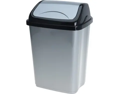 Odpadkový kôš 5 l, čierno-sivý%