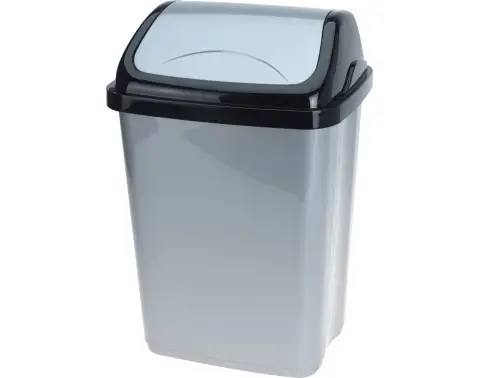 Odpadkový kôš 10 l, černo-šedý%
