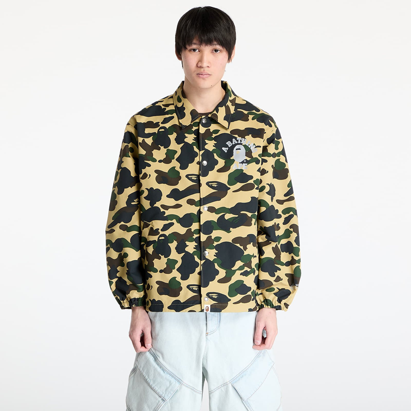 Vetrovka A BATHING APE Gore-Tex Wind Stopper 1St Camo Relaxed Coach Jacket M Yellow XXL