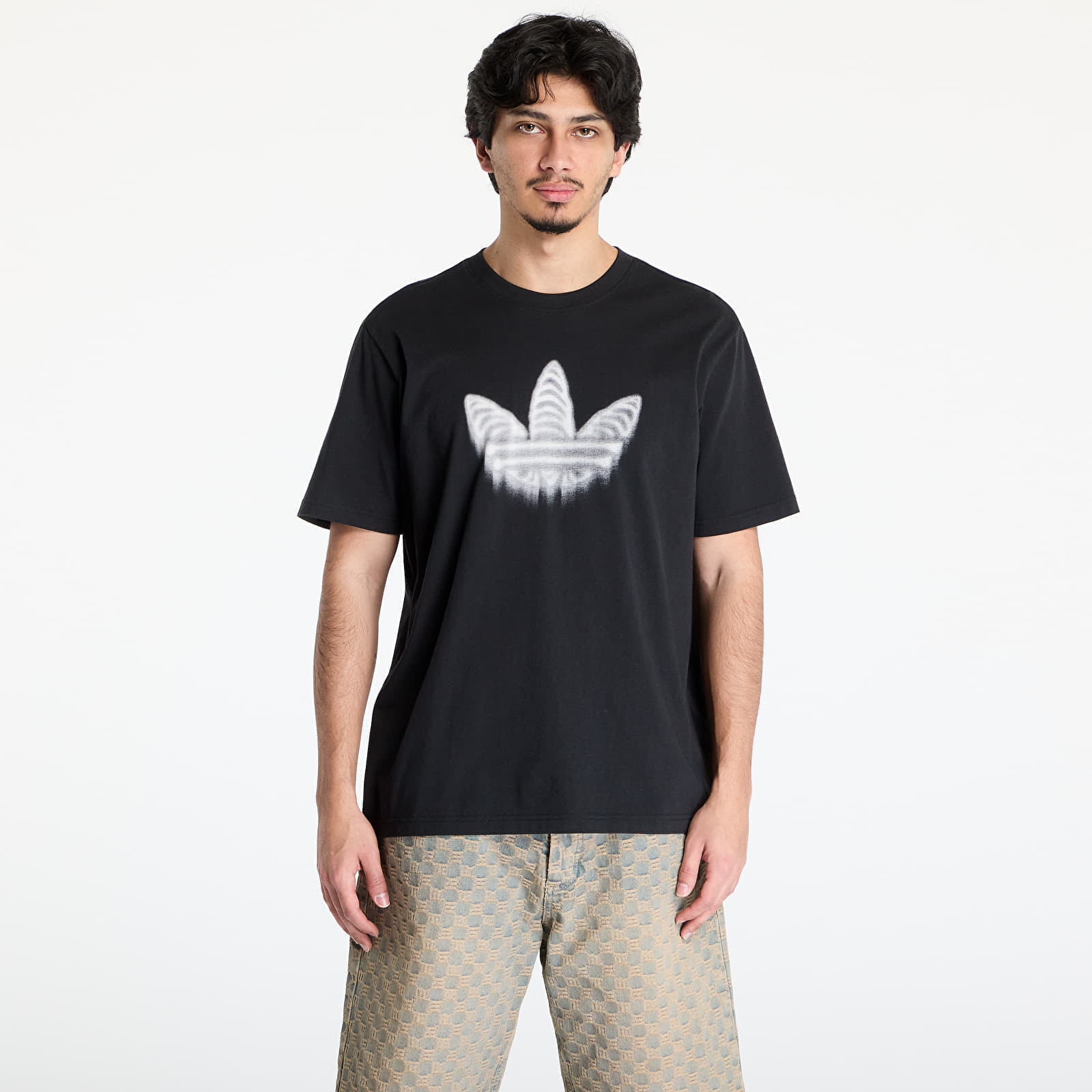 Tričko adidas Skeleton Trefoil Tee Black/ Black L