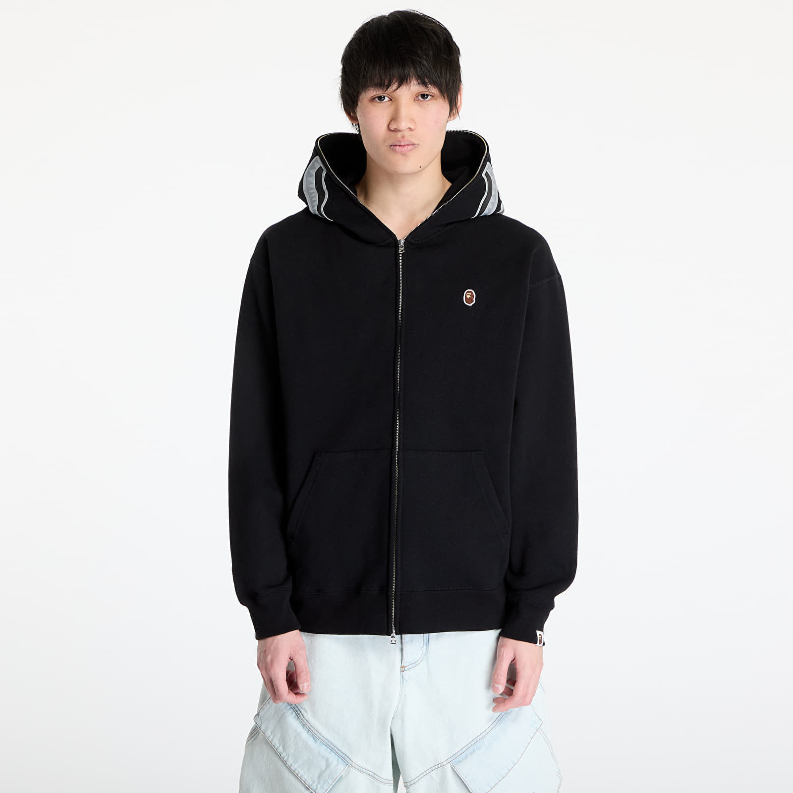 Mikina A BATHING APE One Point Ape Head Shark Relaxed Fit Full Zip Hoodie M Black M