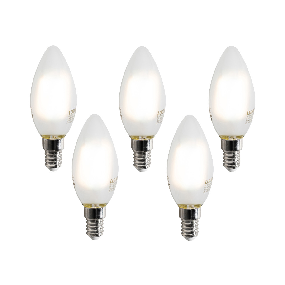 Sada 5 ks Inteligentné LED žiarovky E14 C35 matné 4,2 W 470 lm 2700-6500 K