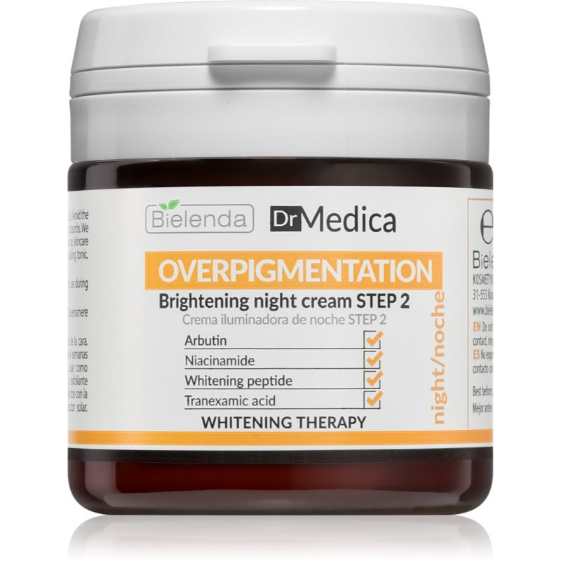 Bielenda Dr Medica Overpigmentation rozjasňujúci nočný krém pre pleť s hyperpigmentáciou 50 ml