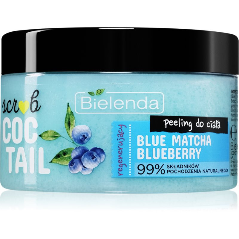 Bielenda Coctail Scrub Blue Matcha + Blueberry telový peeling s regeneračným účinkom 350 g