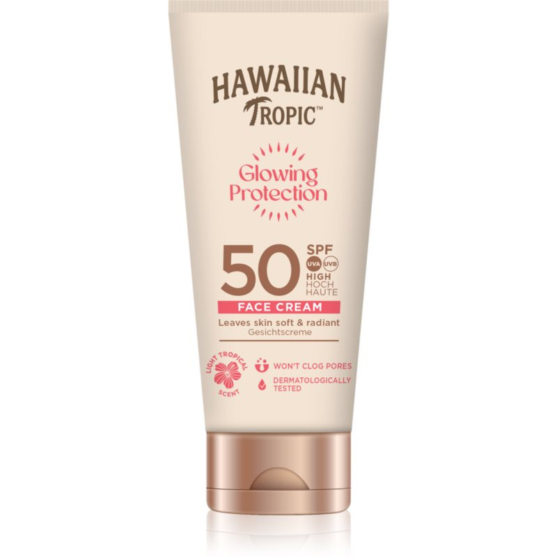 Hawaiian Tropic Glowing Protection Face Cream opaľovací krém na tvár SPF 50 50 ml