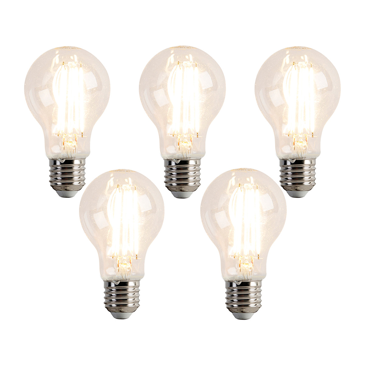 Sada 5 stmievateľných LED žiaroviek E27 A60 7W 780lm 2700K