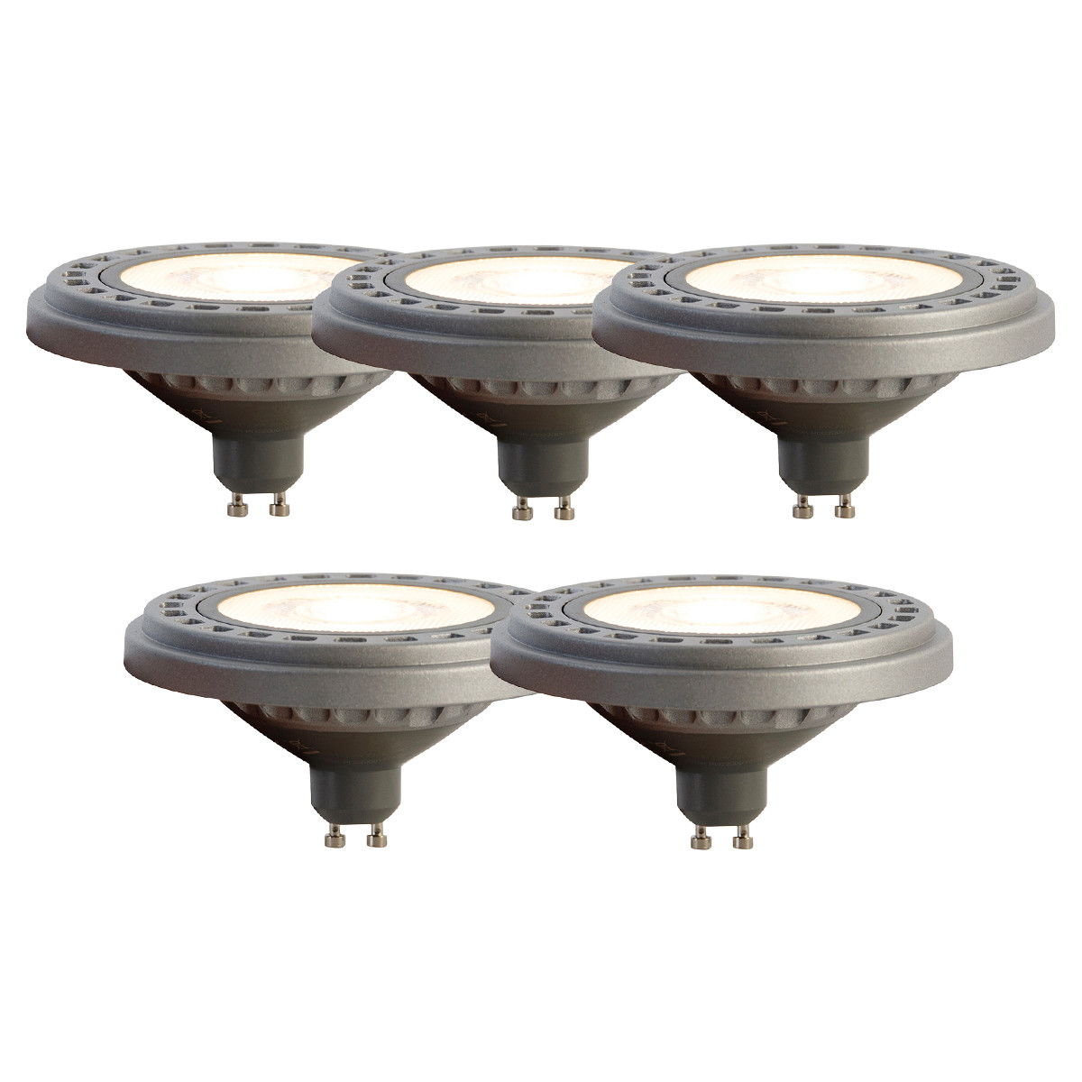 Sada 5 LED žiaroviek GU10 AR111 8W 750 lm 3000K