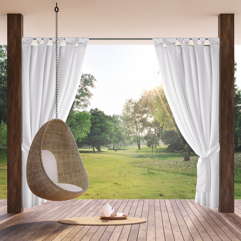 ArtFir Záves na terasu GARDEN 2 PU | biela 155 x 220 cm