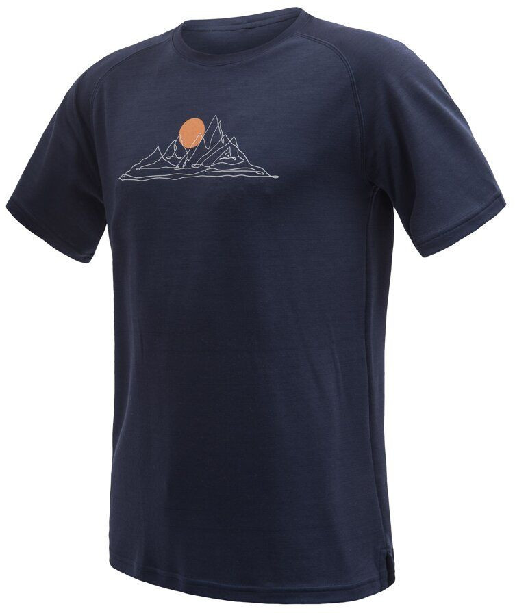 SENSOR MERINO BLEND MOON pánske tričko kr.rukáv deep blue Veľkosť: S