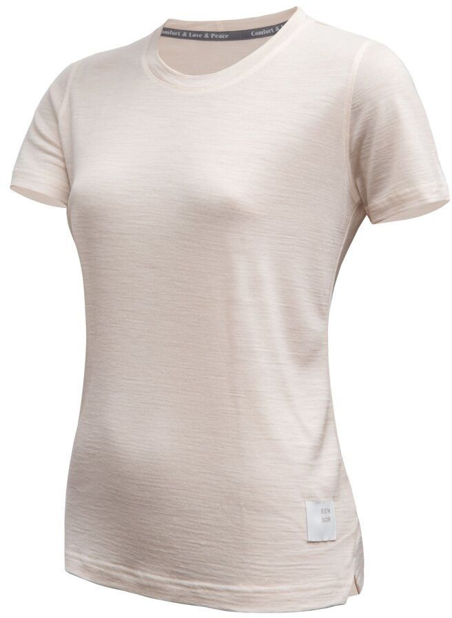 SENSOR MERINO LITE dámske tričko kr.rukáv mottled beige Veľkosť: S