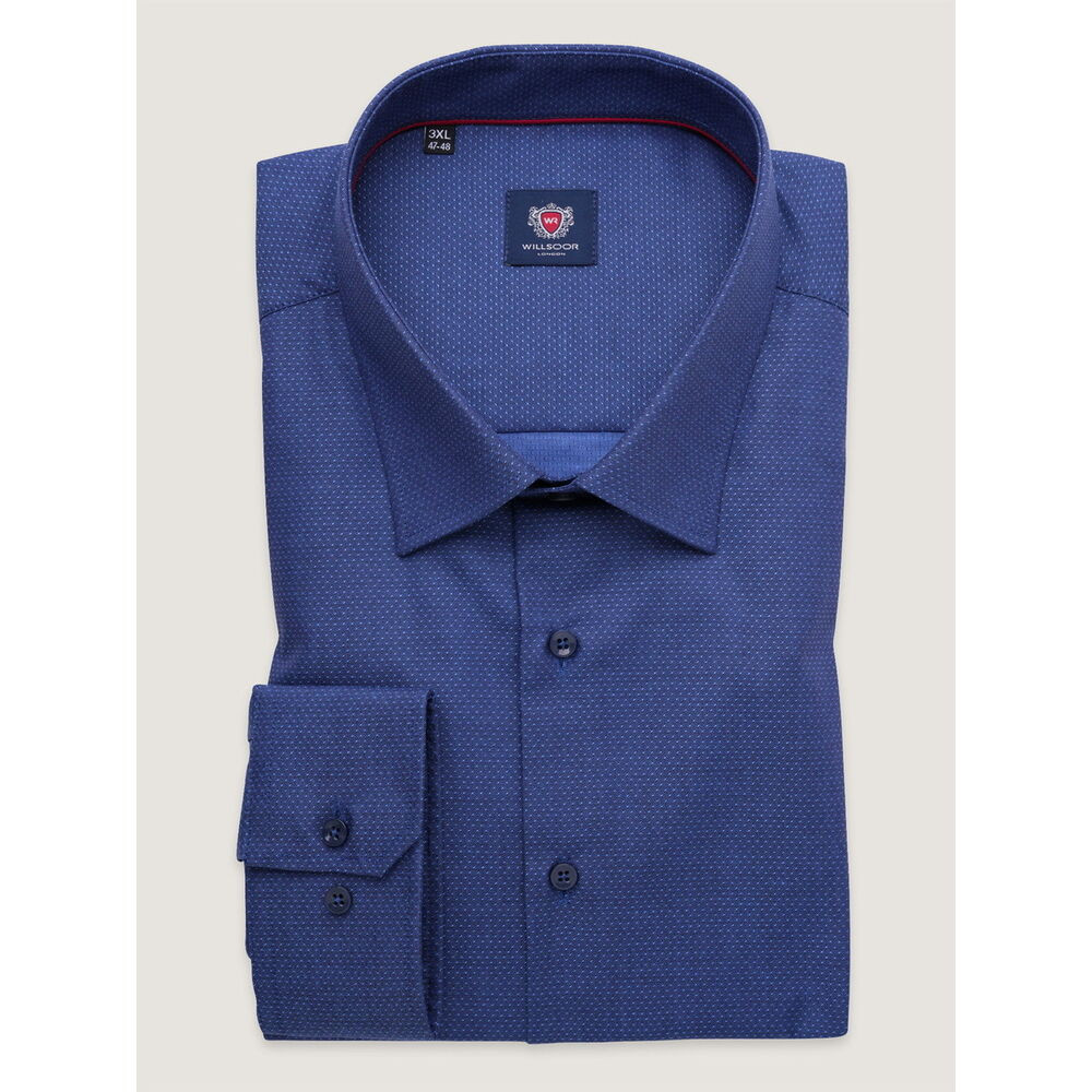 Pánska klasická košeľa modrej farby s drobným vzorom 17987