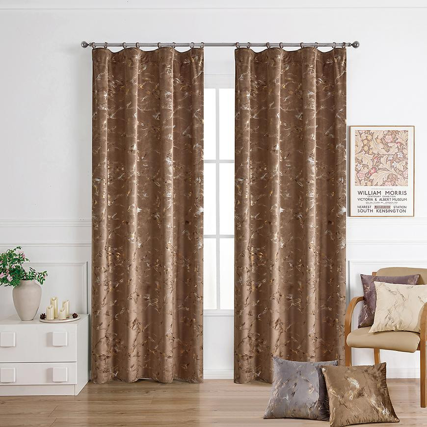 Záves na páske GOLDY VET479/2/210GSM 140x250 cm  hnedý