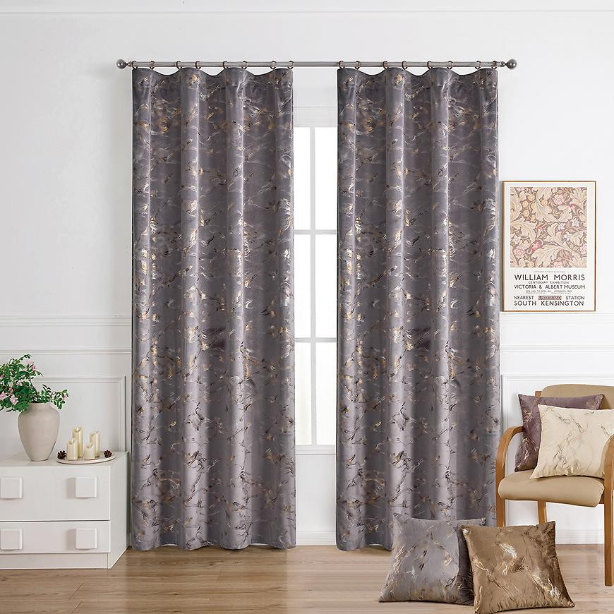 Záves na páske GOLDY VET479/4/210GSM 140x250 cm  sivý