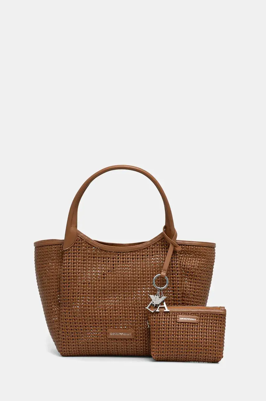 Kabelka Emporio Armani hnedá farba, EW001009 AF14309