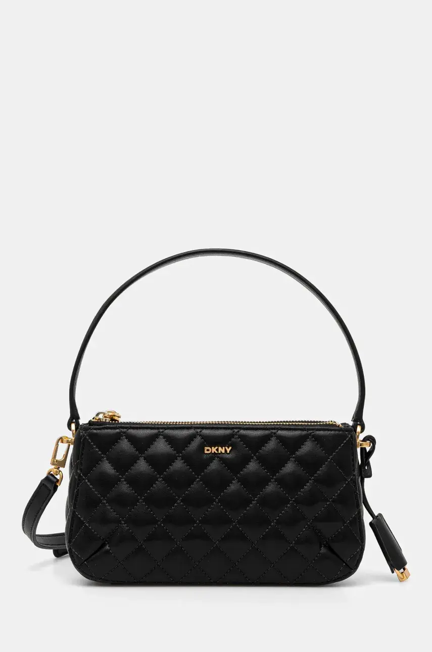 Kožená kabelka Dkny čierna farba, R44EKI78