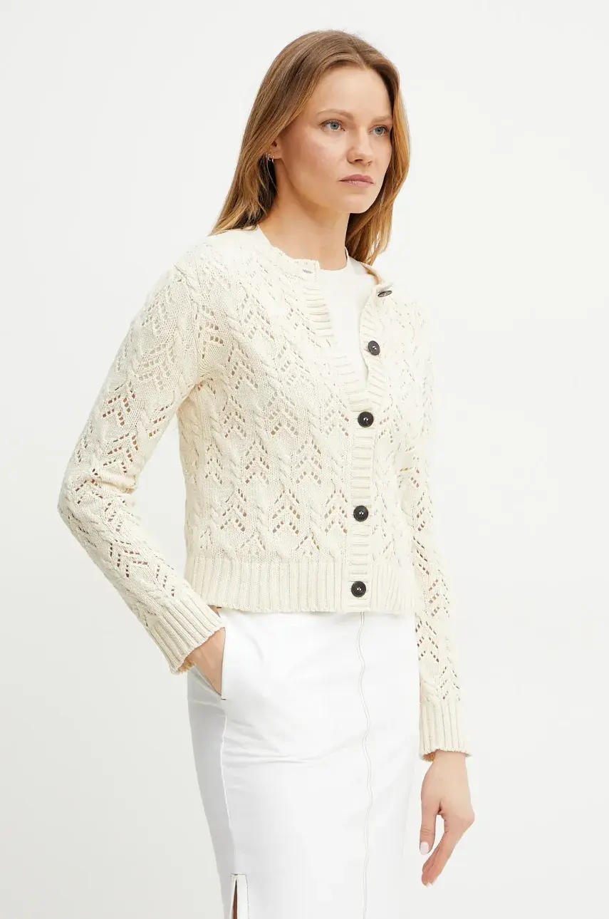 Kardigán Weekend Max Mara dámsky, béžová farba, teplý, 2515341011600