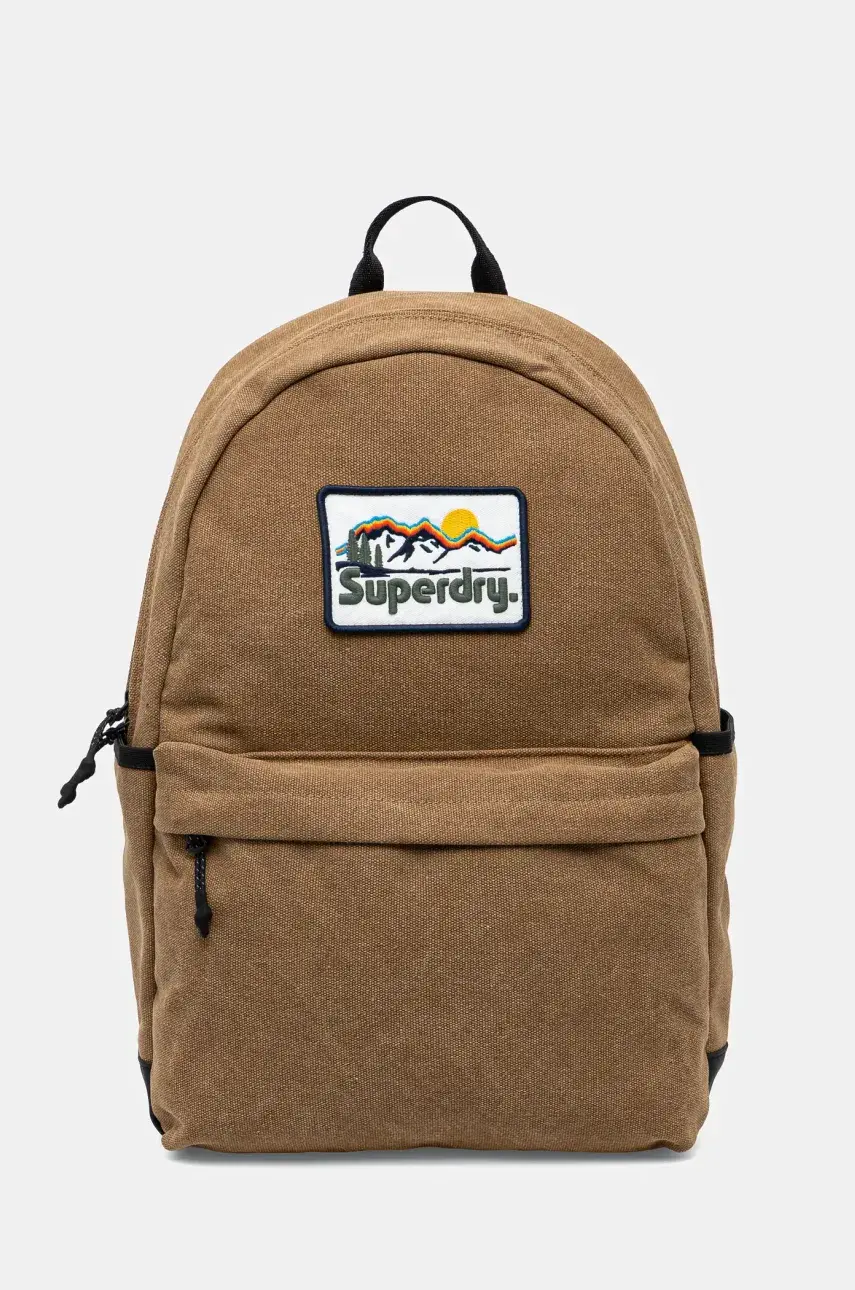 Ruksak Superdry dámsky, hnedá farba, veľký, jednofarebný, W9110415A-8MA
