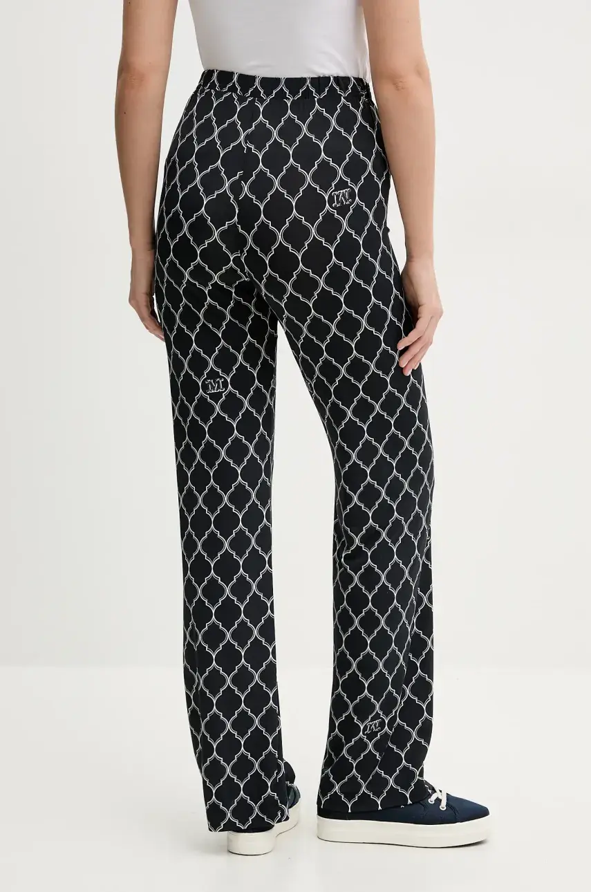Plážové nohavice Max Mara Beachwear čierna farba, 2516781039600