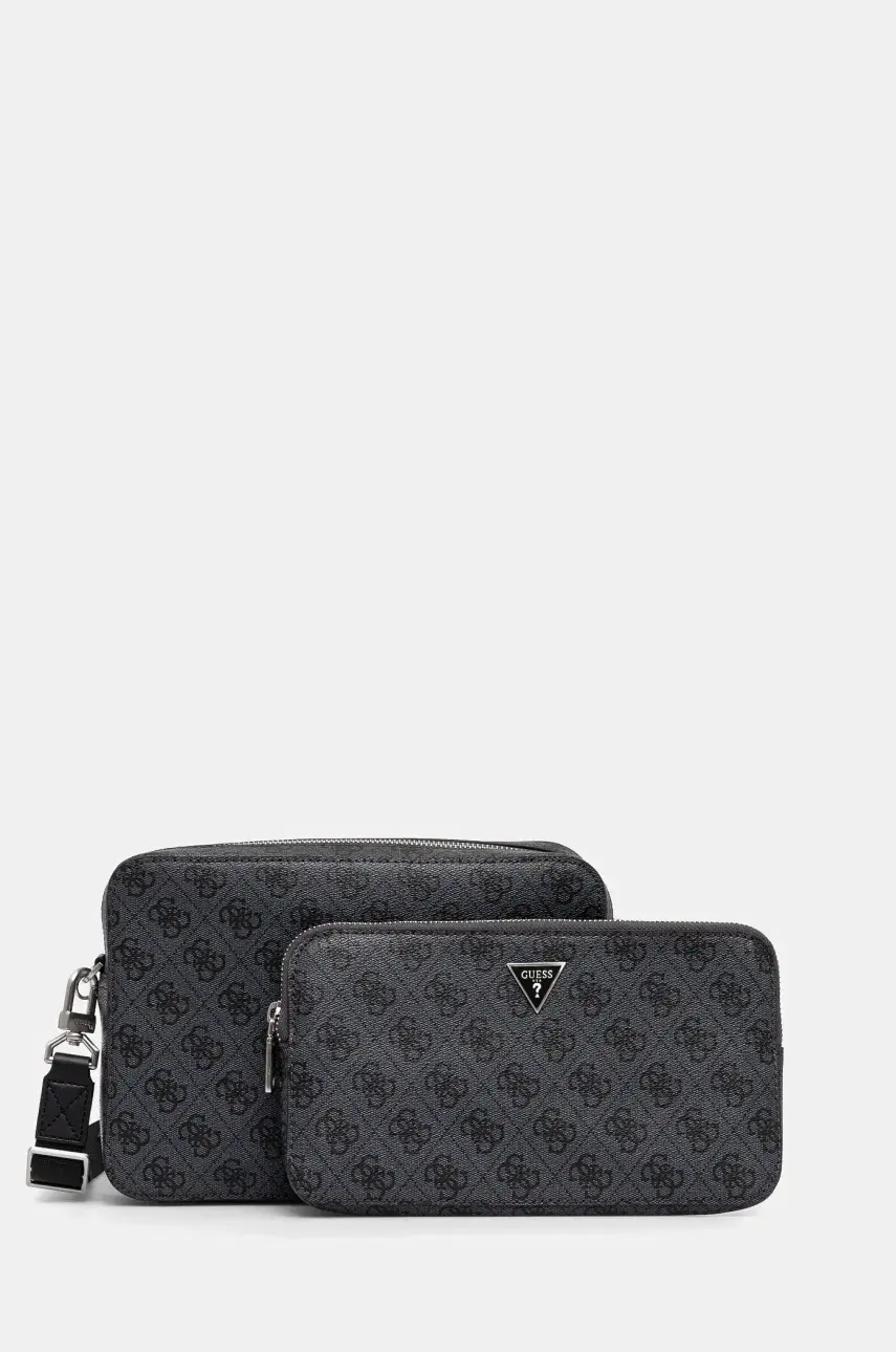 Malá taška Guess MILANO šedá farba, HMMILO P5222