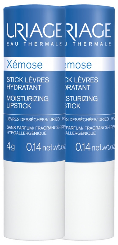 Uriage Súprava hydratačných balzamov na pery Xémose (Moisturizing Lipstick Set) 2 x 4 g