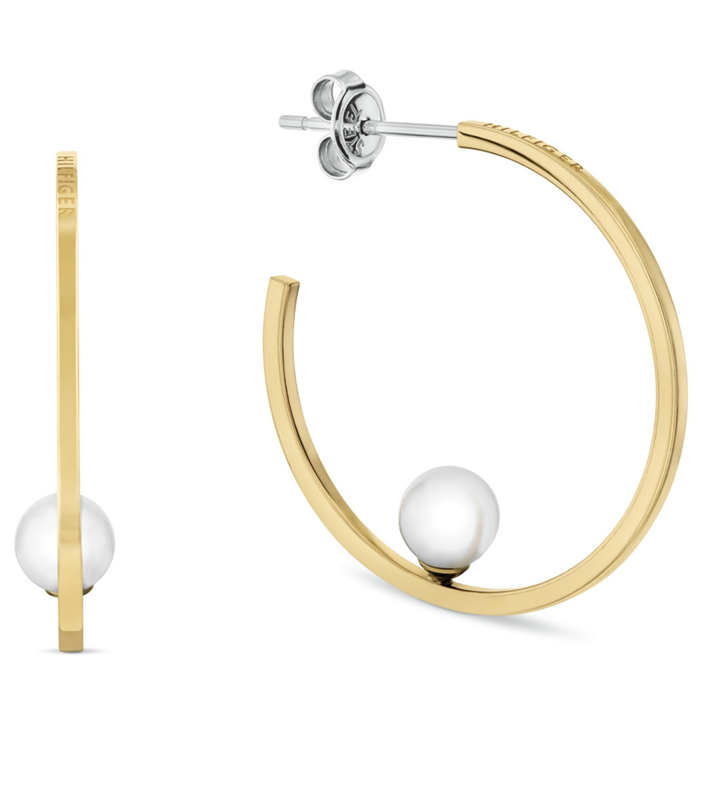 Tommy Hilfiger Pozlátené kruhy s perlou Semi-Precious Beads 2780964