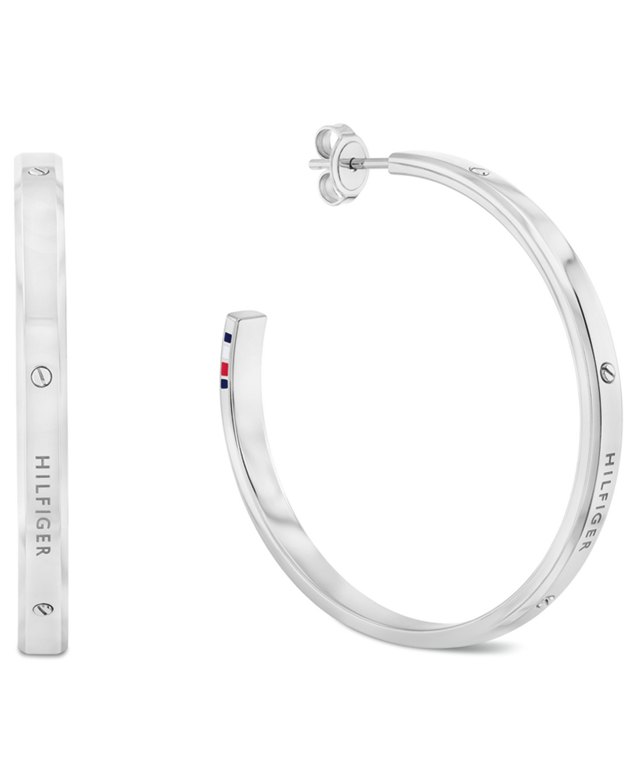 Tommy Hilfiger Oceľové kruhové náušnice Linear 2780956