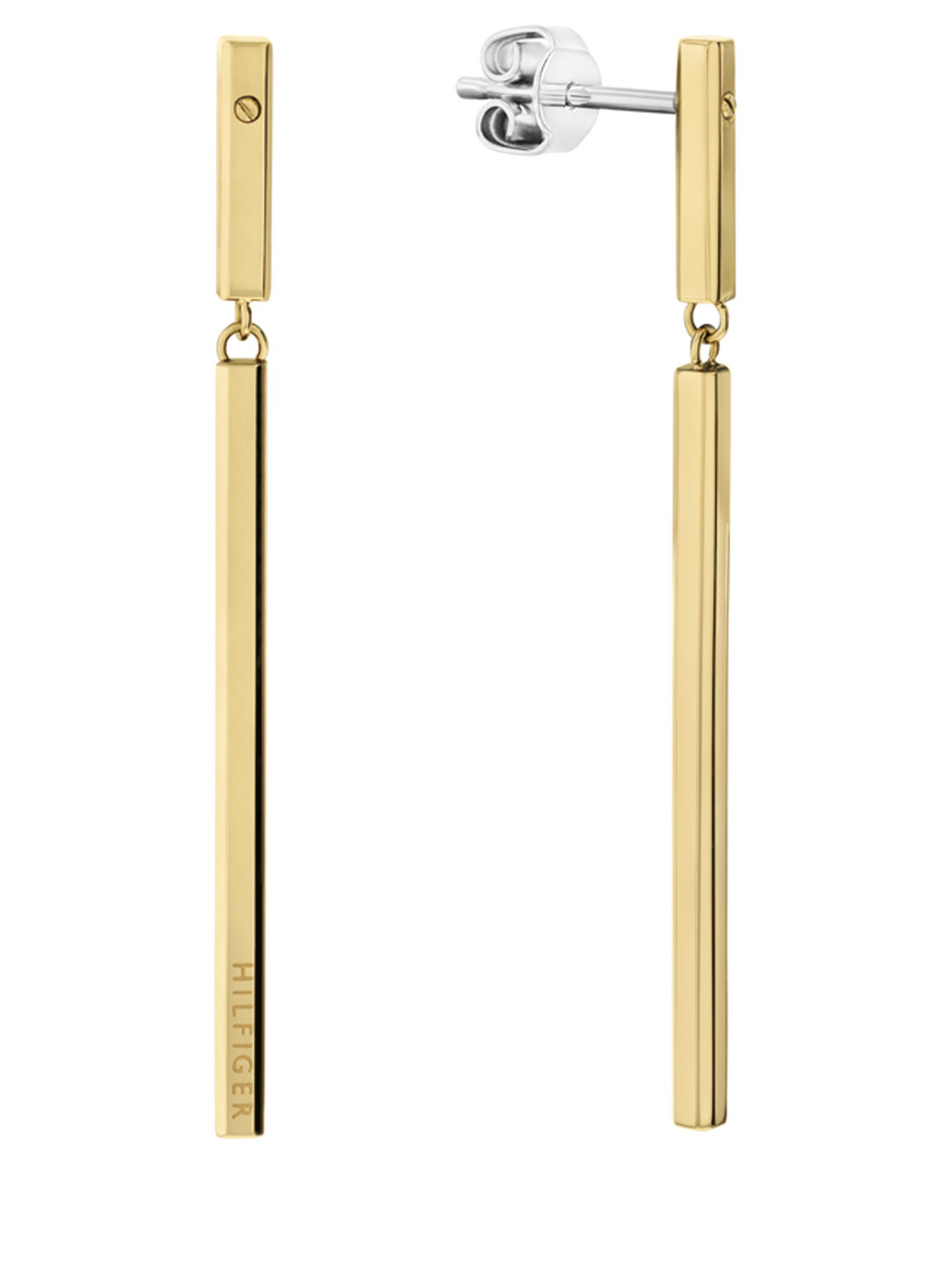 Tommy Hilfiger Visiace pozlátené náušnice Linear 2780955