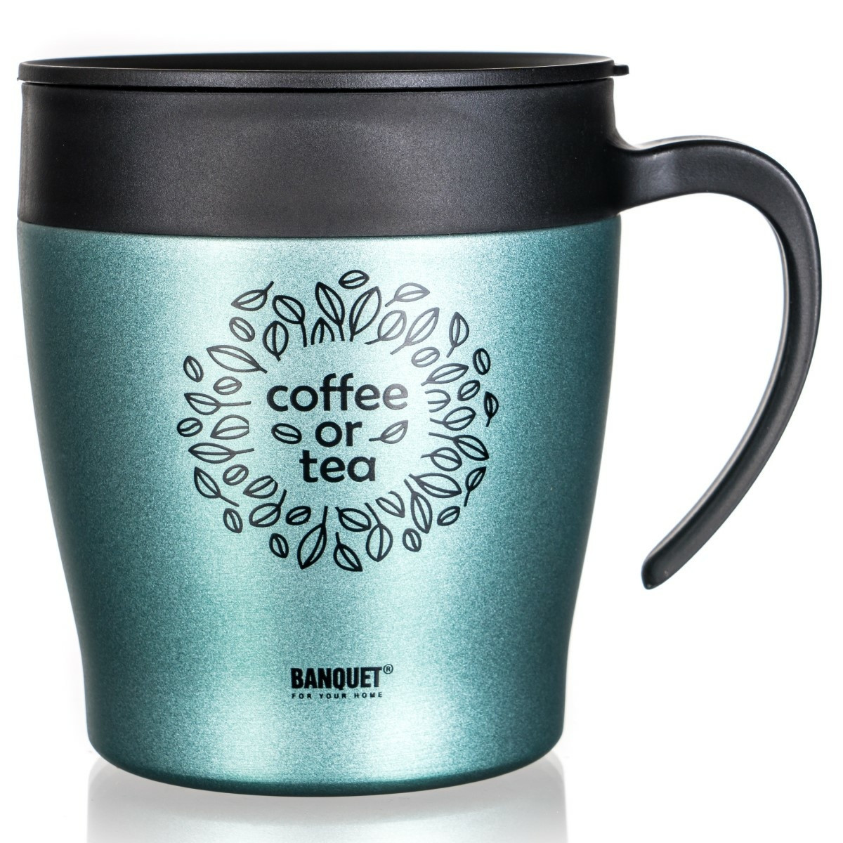 Banquet Cestovný termohrnček TAZZA 330 ml,zeleno-sivý