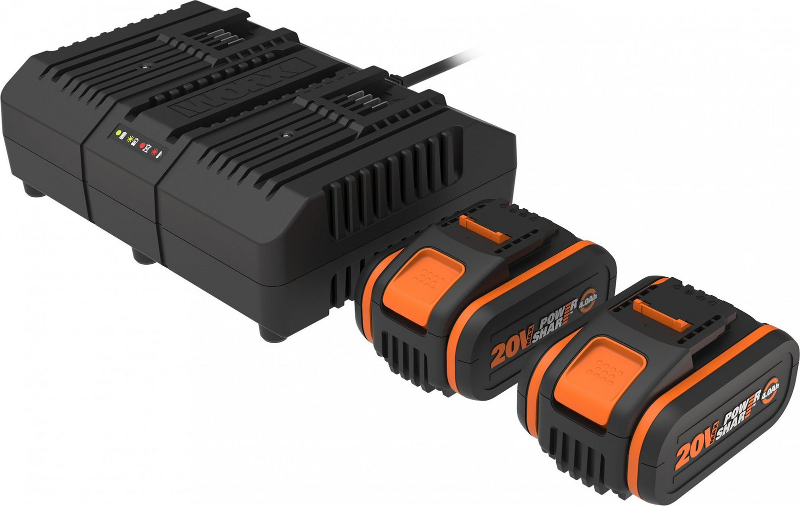 WORX WA3611 2 × AKU 4 Ah/ Duální nabíječka 2 A