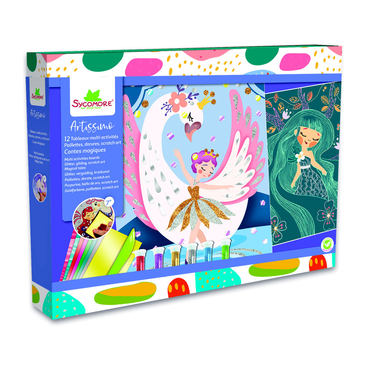 Artissimo - XXL kreatívna súprava – vyškrabávanie, metalická fólia, trblietky - kúzelné príbehy