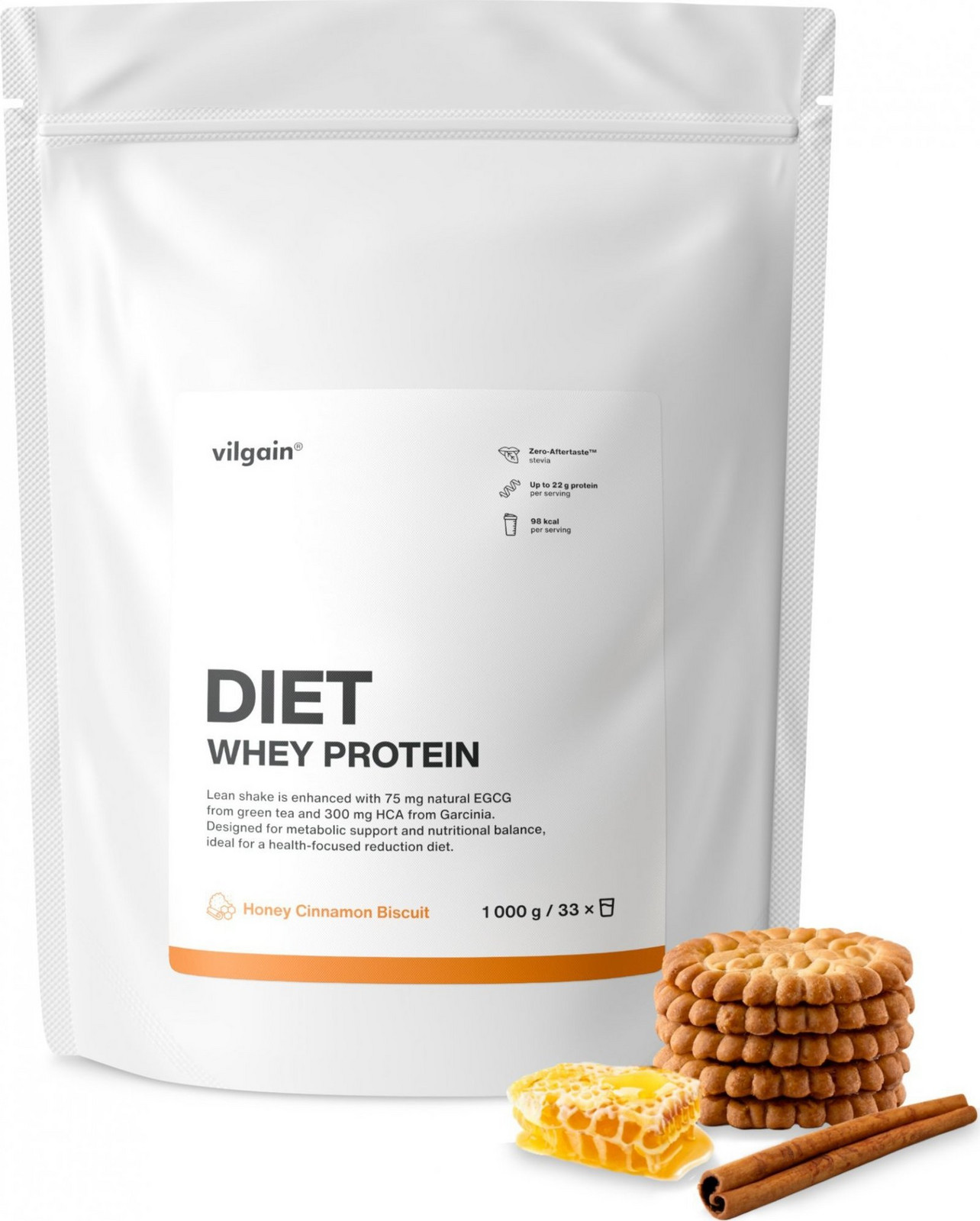 Vilgain Diet Whey 1000 g honey and cinnamon