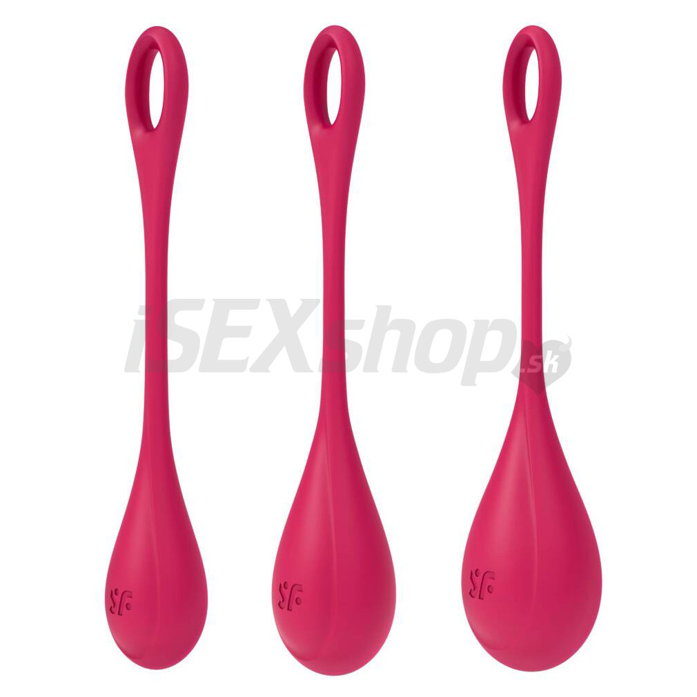 Satisfyer Yoni Power 1 - sada venušiných guličiek - červená