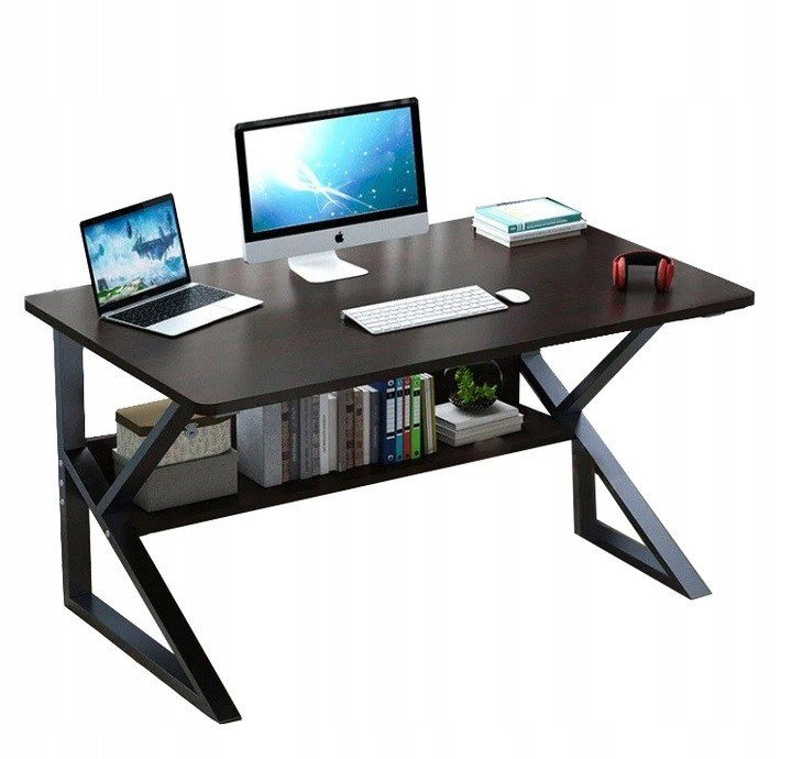 Psací stůl OFFICE 100x60x72 cm s policí černý