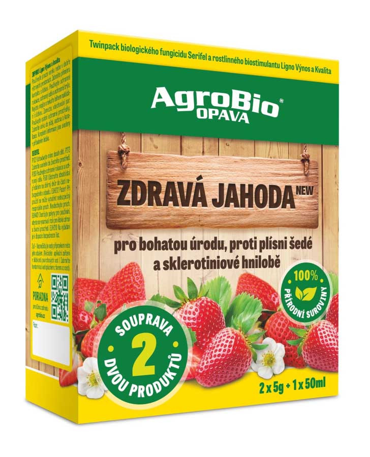 AgroBio Zdravá jahoda NEW - súprava 2x5 g + 1x50 ml