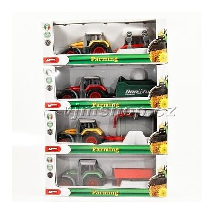 Mondo Traktor s prívesom kovový, viac druhov