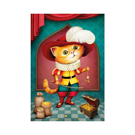 Dino Kocúr v topánkach 24 triangel Puzzle
