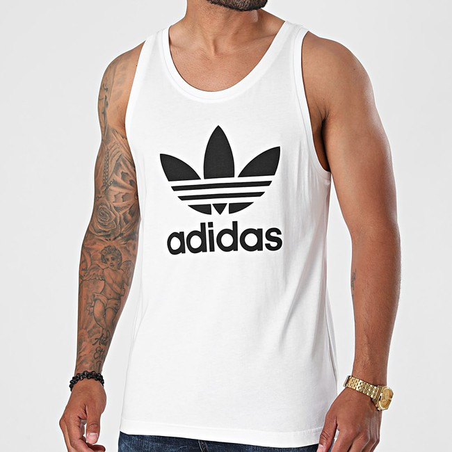 Pánské Tielko Adidas Trefoil Tank Top White - XS