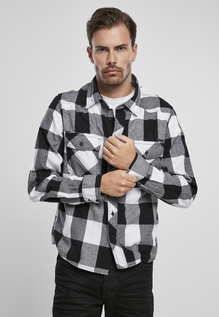 Brandit Checked Shirt white/black - S