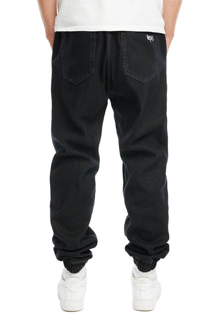 Pants Mass Denim Joggers Jeans Sneaker Fit Signature 2.0 black washed - W 30