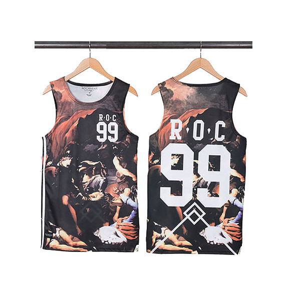 Rocawear Ceasar Basketball Tank Tops Black R1401T157-100 - L