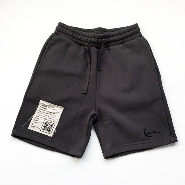 Kratase Karl Kani Small Signature Destroyed Sweat Shorts anthracite - S