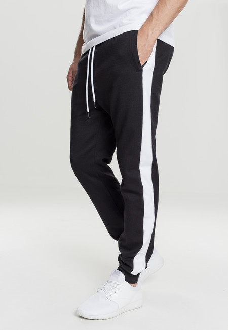 Urban Classics 2-Tone InterlockTrack Pants black/white - M