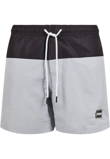 Urban Classics Block Swim Shorts lightasphalt/black - XS