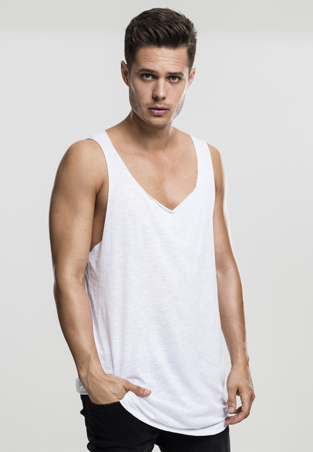 Urban Classics Long Shaped Open Edge Loose Tank white - S