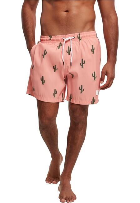 Urban Classics Pattern Swim Shorts cactus aop - S